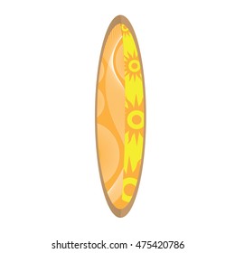 Isolated Surfboard on white background, Vector illustration