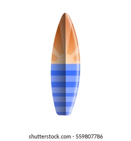 Isolated Surfboard on white background, Vector illustration