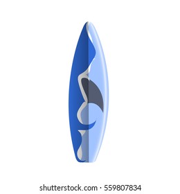 Isolated Surfboard on white background, Vector illustration