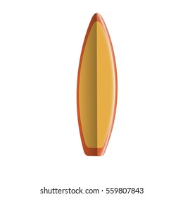 Isolated Surfboard on white background, Vector illustration