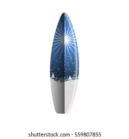 Isolated Surfboard on white background, Vector illustration