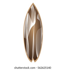 Isolated Surfboard on a white background, Vector illustration