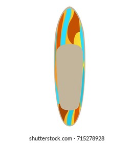 Isolated surfboard on a white background, Vector illustration