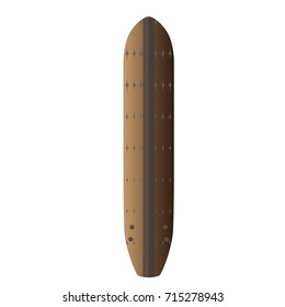 Isolated surfboard on a white background, Vector illustration