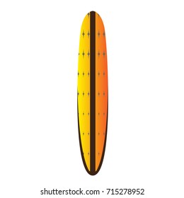 Isolated surfboard on a white background, Vector illustration