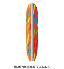 Isolated surfboard on a white background, Vector illustration