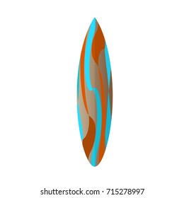 Isolated surfboard on a white background, Vector illustration