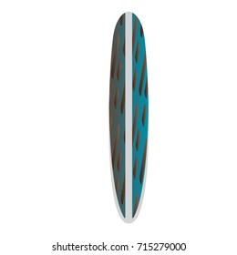 Isolated surfboard on a white background, Vector illustration