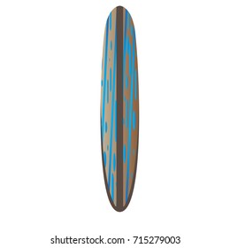 Isolated surfboard on a white background, Vector illustration