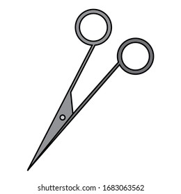 Isolated Surgical Scissors Icon. Medical Icon - Vector