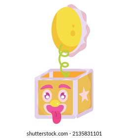 Isolated surprise box with a happy face Vector