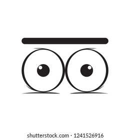 Isolated surprised eyes cartoon. Vector illustration design