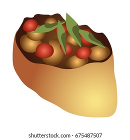 Isolated sushi on a white background, Vector illustration