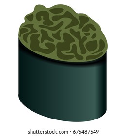 Isolated sushi on a white background, Vector illustration