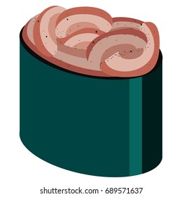 Isolated sushi on a white background, Vector illustration