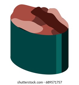 Isolated sushi on a white background, Vector illustration