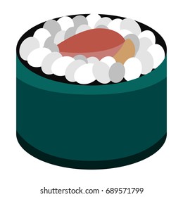 Isolated sushi on a white background, Vector illustration
