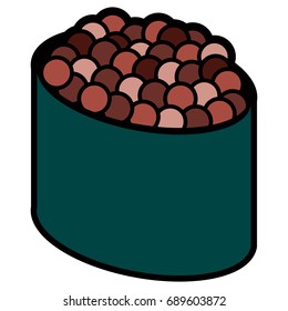 Isolated sushi on a white background, Vector illustration