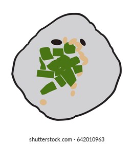 Isolated sushi roll on a white background, Vector illustration