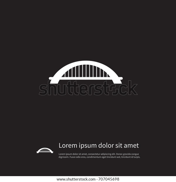 Isolated Suspension Icon.\
Arch Vector Element Can Be Used For Suspension, Bridge, Arch Design\
Concept.