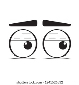 Isolated suspicious eyes cartoon. Vector illustration design