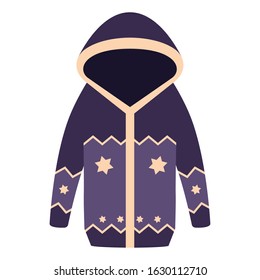 Isolated sweater image. Winter clothes icon - Vector