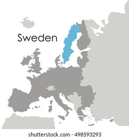 Isolated sweden map design