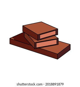 Isolated sweet chocolate bar dessert Vector illustration