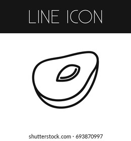 Isolated Sweet Outline. Vegetarian Vector Element Can Be Used For Cashew, Mango, Tropical Design Concept.