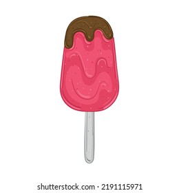 Isolated sweet palette with chocolate Sweet dessert icon Vector