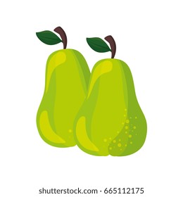 isolated sweet two pears