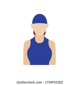 Icono de nadador aislado. Iconos de profesiones u ocupaciones - Vector