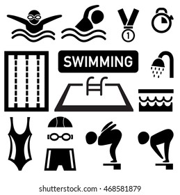isolated swimming icon illustration vector