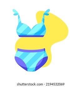 Isolated swimsuit picture beach vector illustration