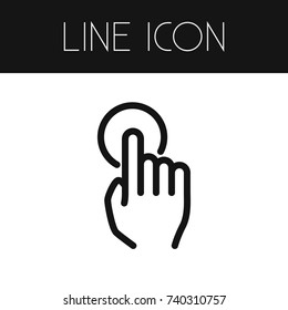 Isolated Switch Outline. Power Vector Element Can Be Used For Power, Switch, Hand Design Concept.