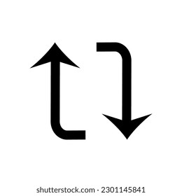 Isolated Switching, Reload, Retweet icon. Editable color. EPS vector file