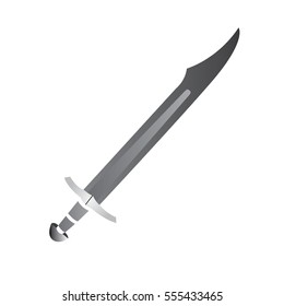 Isolated sword on a white background, Vector illustration