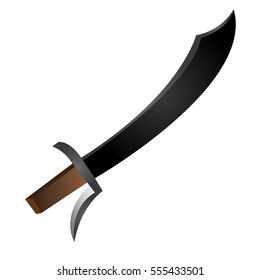 Isolated sword on a white background, Vector illustration