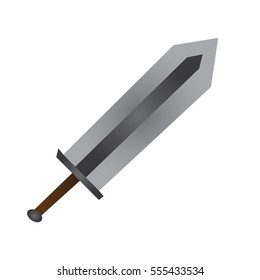 Isolated sword on a white background, Vector illustration