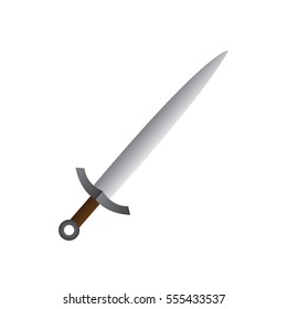 Isolated sword on a white background, Vector illustration