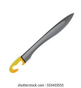 Isolated sword on a white background, Vector illustration