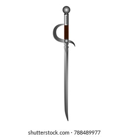 Isolated sword on a white background, Vector illustration
