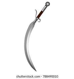 Isolated sword on a white background, Vector illustration