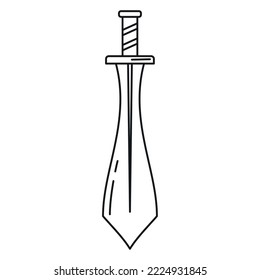 Icono medieval de arma de espada aislada Vector