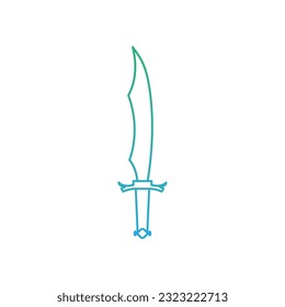 Isolated sword weapon medieval icon Vector