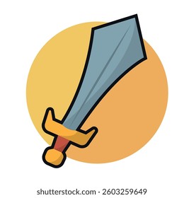 Isolated sword weapon medieval icon
