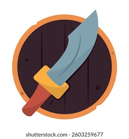 Isolated sword weapon medieval icon