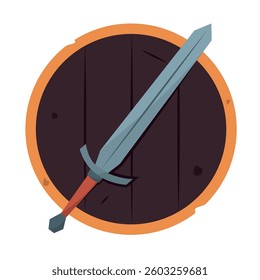 Isolated sword weapon medieval icon