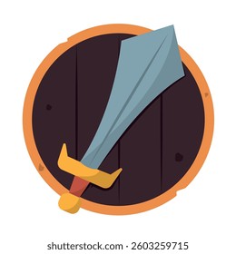 Isolated sword weapon medieval icon