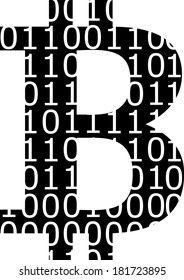 isolated symbol of bitcoin - digital currency